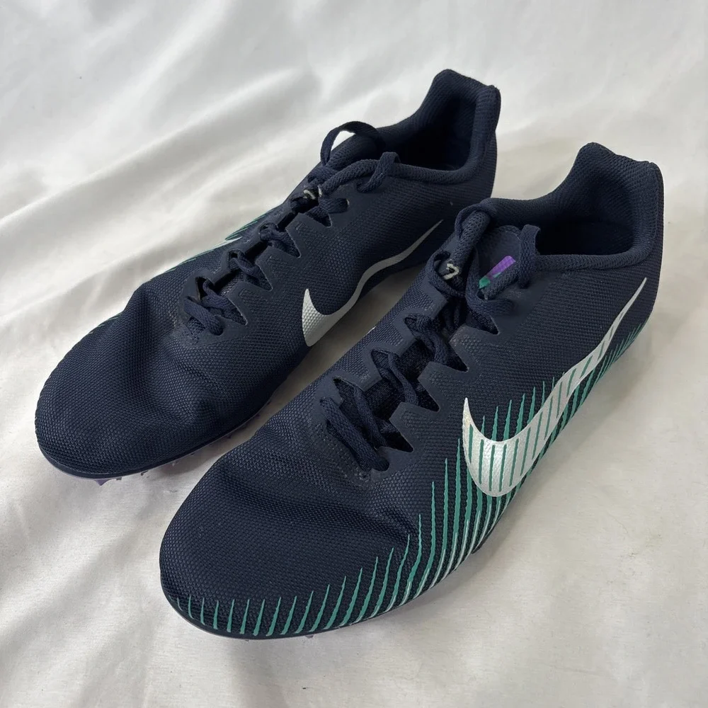 Nike Zoom Rival M9.5 Obsidian Wild Berry Mens Track Cleats‎ AH1020-406